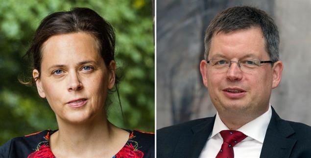 Unklar, wie es weitergeht: Katharina Kracht vom Betroffenenbeirat und Bischof Christoph Meyns, Beauftragter zum Thema Missbrauch für die EKD (Fotos: Tristan Vankann/fotoetage; epd/Hübner)