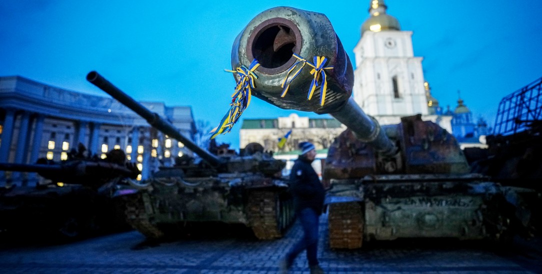Eroberter russischer Panzer in Kiew: »Wir werden nicht aufgeben« (Foto: pa/Kay Nietfeld)
