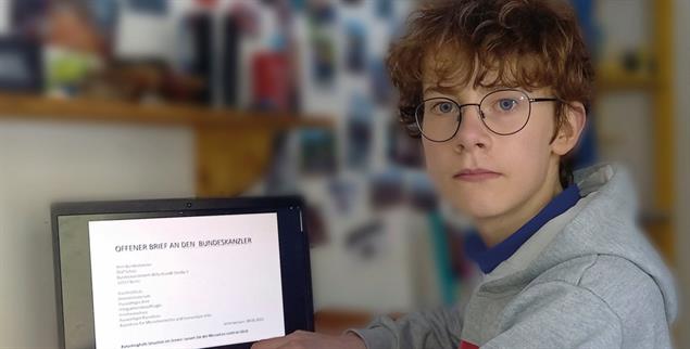 Mischt sich ein: Der 14 Jahre alte Schüler Maximilian Gräf (Foto: privat)
