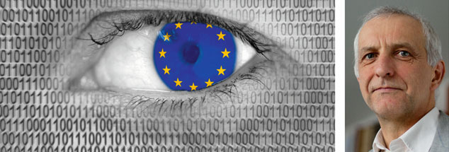 Datenschutz, der für ganz Europa gelten soll: »Da gibt es Probleme«, sagt Experte Thilo Weichert. (Fotos: imago/Ralph Peters; Markus Hansen)