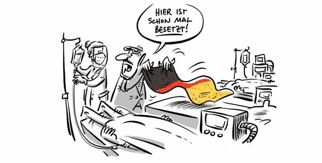 (Zeichnung: PA/Die Kleinert/Schwarwel)