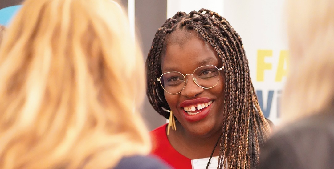 Begeisterung weitergeben: Gifty Amo Antwi beim 50-jährigen Jubiläum des Dachverbands (Foto: Daniela Ordowski)