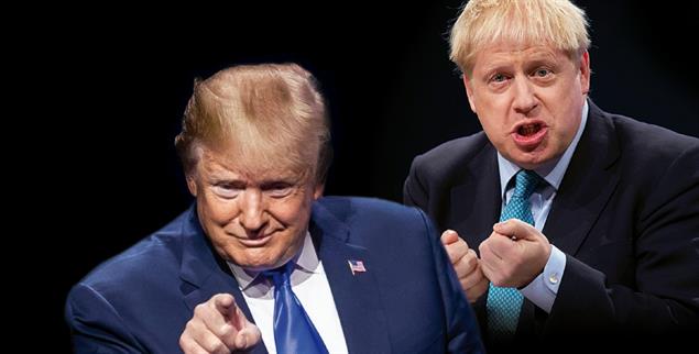 Die Lüge wird zum Argument: Donald Trump und Boris Johnson (Fotos: alamy/Hart; pa/Kabik)