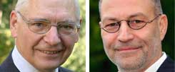 Sollte der nächste Bundespräsident direkt gewählt werden? Jens Reich (links) sagt: Ja! Ralf-Uwe Beck (rechts) sagt: Nein! (Fotos: Ausserhofer; Willms)