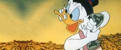 Noch mehr rausquetschen aus dem großen Geld: Was Dagobert Duck kann, kann Trumps Regierungs-Mannschaft schon lange. (Foto: pa/United Archives/IFTN)