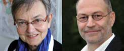 Claudia Pinl (links) und Ralf-Uwe Beck (rechts): Sie will das Ehrenamt abschaffen, er will es behalten. (Fotos: privat)