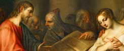 Jesus verurteilte die Ehebrecherin nicht, als sie vor ihm stand: Gemälde von Alessandro Varotari, genannt Il Padovanino (1588-1648) (Foto: akg-images/Erich Lessing)