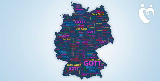 Woran glaubt Deutschland? Die interaktive Karte der ARD im Internet zeigt, viele glauben an "Das Gute" oder eine "Höhere Macht" und nicht mehr an Gott (Foto: ARD)