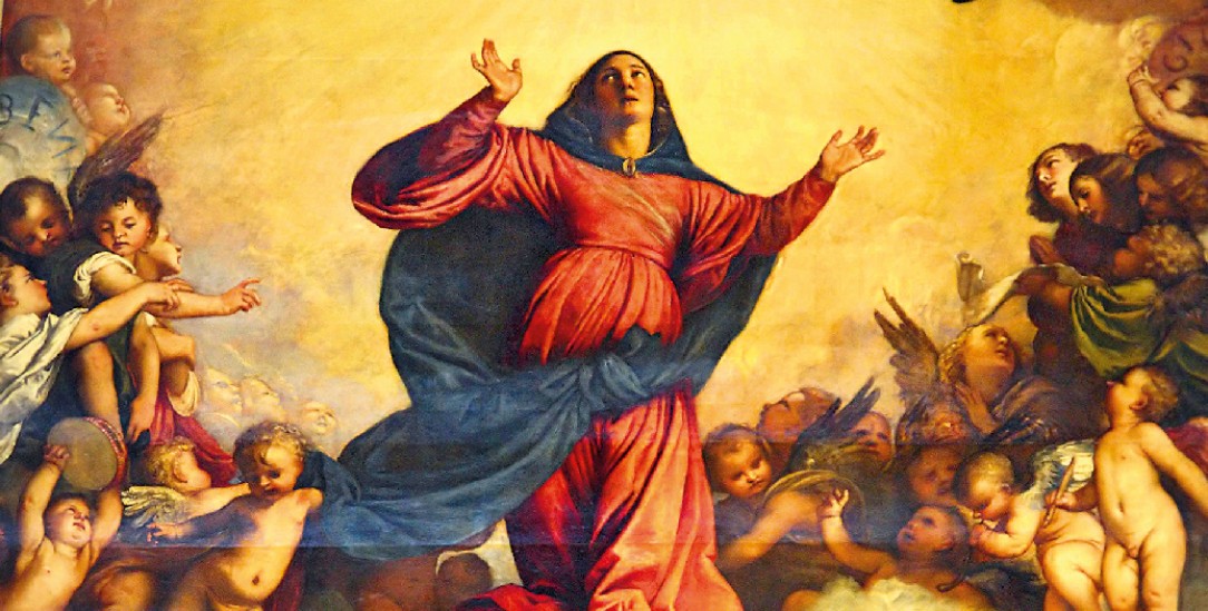 Ausschnitt aus »Mariä Himmelfahrt«(1516-1518) von Tizian in der Kirche Santa Maria Gloriosa dei Frari in Venedig (Foto: Hercules Milas / Alamy Stock Photo)