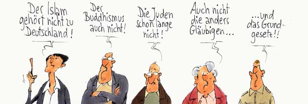 Das Ausgrenzen hat gerade erst angefangen.... (Zeichnung: Mester)