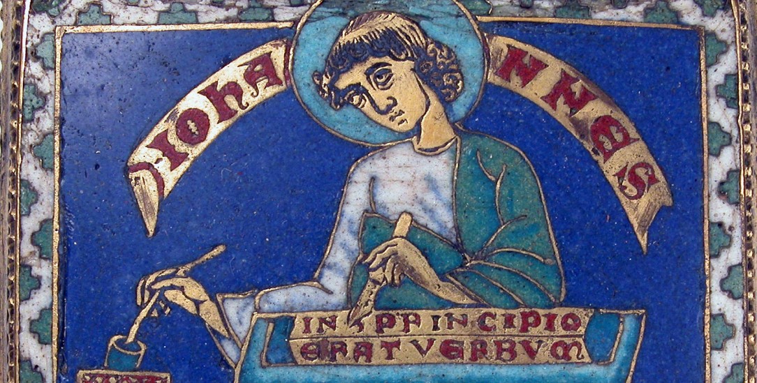 Am Anfang war das Wort: Mittelalterliche Darstellung des Johannes beim Abfassen des Evangeliums (um 1175) (Foto: pa/Liszt Collection)
