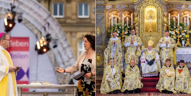 (Fotos: IMAGO / Arnulf Hettrich; Priesterbruderschaft St. Petrus)