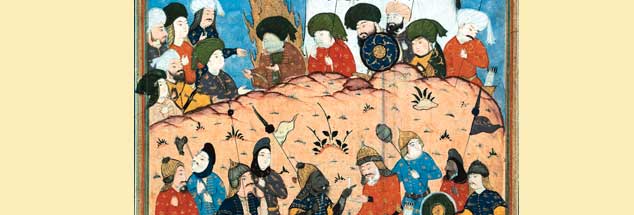 Die Schlacht bei Kerbela, dargestellt in einer Miniatur, bei der es 680 um die Führung der Muslime ging: Der Streit zwischen Sunniten und Schiiten geht auf den Konflikt aus dieser Zeit um die Nachfolge des Propheten Mohammed zurück (Foto: pa/akg)