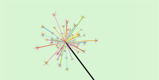 Wunderkerzen tun’s auch: Anne Lemhöfer würde Feuerwerke gern abschaffen – ihrer Katze geht es da ähnlich. Trotzdem passt es, das neue Jahr mit vergänglicher Kunst zu begrüßen. (Illustration: Istockphoto / Tatyana Kim)