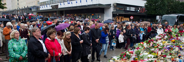 Norwegen in Trauer nach Breiviks Anschlag: Der Terror wird im Internet auch gegen Israel gewendet (Foto: pa/Hommedal)