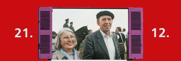 Mutlangen, 1983: Annemarie und Heinrich Böll blockieren ein US-Depot mit Pershing-II-Raketen. (Foto: pa/Melchert)

