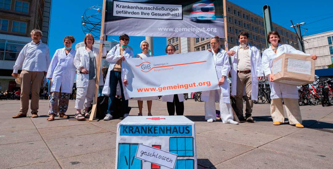 Berlin-Alexanderplatz: Demonstration gegen das Kliniksterben am 23. Juni 2020 (Foto: PA/SZ Photo/Zöllner)