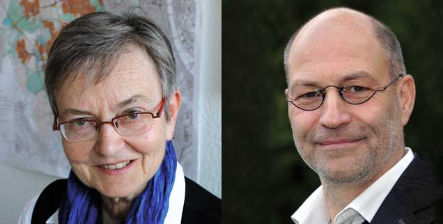 Claudia Pinl (links) und Ralf-Uwe Beck (rechts): Sie will das Ehrenamt abschaffen, er will es behalten. (Fotos: privat)