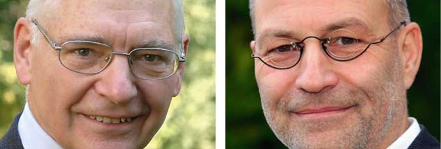 Sollte der nächste Bundespräsident direkt gewählt werden? Jens Reich (links) sagt: Ja! Ralf-Uwe Beck (rechts) sagt: Nein! (Fotos: Ausserhofer; Willms)