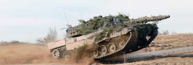 Leopard 2-Panzer: Mit dem Segen der Kanzlerin exportiert (Foto: pa/Krauss-Maffei Wegmann)