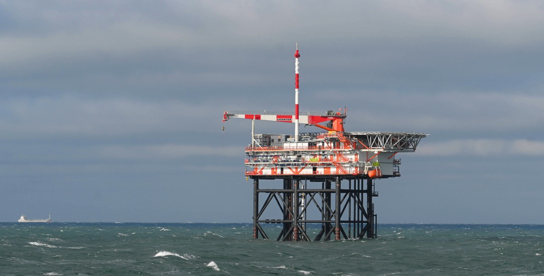 Gas aus der Nordsee: Um diese Bohrplattform wird gestritten. (Foto: imago images / diebildwerft)