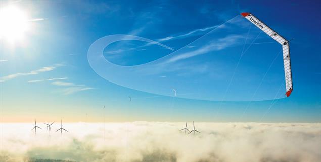 Noch in Entwicklung: Mit Lenkdrachen könnte einmal Strom erzeugt werden (Foto: Enerkite)