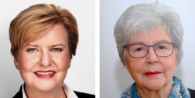 Die SPD-Politikerin Eva Högl (linkes Bild)  ist für die Abschaffung des Paragrafen 219a, Rita Waschbüsch, Vorsitzende von »donum vitae«, ist dagegen (Fotos: SPD Pressebild/Kraehahn; Privat)