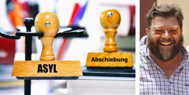 26. Mai 1993, der Bundestag beschließt eine massive Einschränkung des Asylrechts: »Dieser Tag fügte der Gesellschaft in Deutschland großen Schaden zu«, sagt Frido Pflüger (rechts), Direktor der Jesuiten-Flüchtlingsdienstes. Über Jahre im Ausland unterwegs, arbeitet er heute als Flüchtlingsseelsorger in Berlin. (Fotos: pa/Ohde; epd/ Balleis)