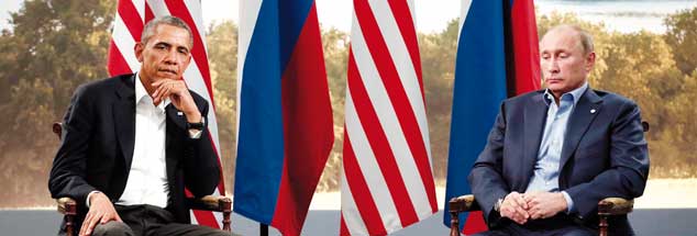 Das große Schweigen: US-Präsident Barack Obama und Russlands Staatspräsident Vladimir Putin auf dem G-8-Treffen 2013 in Nordirland. (Foto: Lamarque/Reuters)