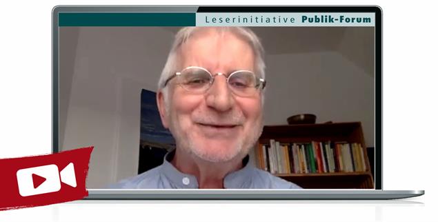 Der Theologe und Buchautor Pierre Stutz in einem Video-Vortrag.
