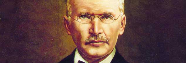 Friedrich Wilhelm Raiffeisen, Genossenschaftspionier: Wer war dieser Mann, der unter streng gescheitelten, kurzen grauen Haaren freundlich, aber entschlossen durch eine Nickelbrille schaut? Heute ist sein 200. Geburtstag. (Abbildung: https://commons.wikimedia.org/wiki/File:FW_Raiffeisen.jpg)