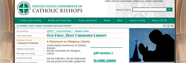 Weiter auf Anti-Obama-Kurs: Die katholischen US-Bischöfe haben jetzt eine Kampfschrift veröffentlicht, die kein gutes Haar am demokratischen Präsidenten lässt. (Foto: www.usccb.org)
