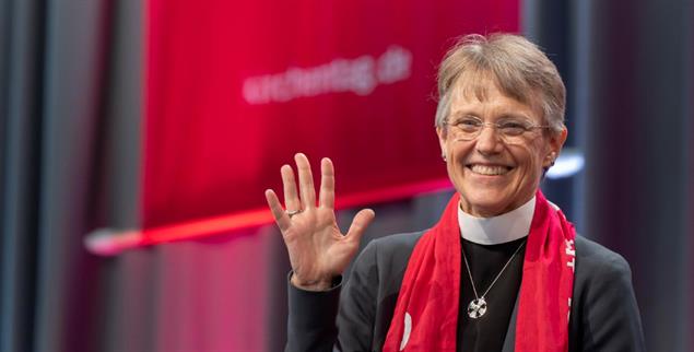 Eroberte die Herzen der Kirchentagsbesucher: Bischöfin Mariann Budde. (Foto: PA/epd-bild/Tim Wegner)
