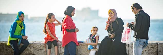 Trügerische Idylle? In Alexandria wirkt das Leben friedlich. Viele Menschen ziehen sich angesichts staatlicher Repression ins Private zurück (Foto: Großmann)