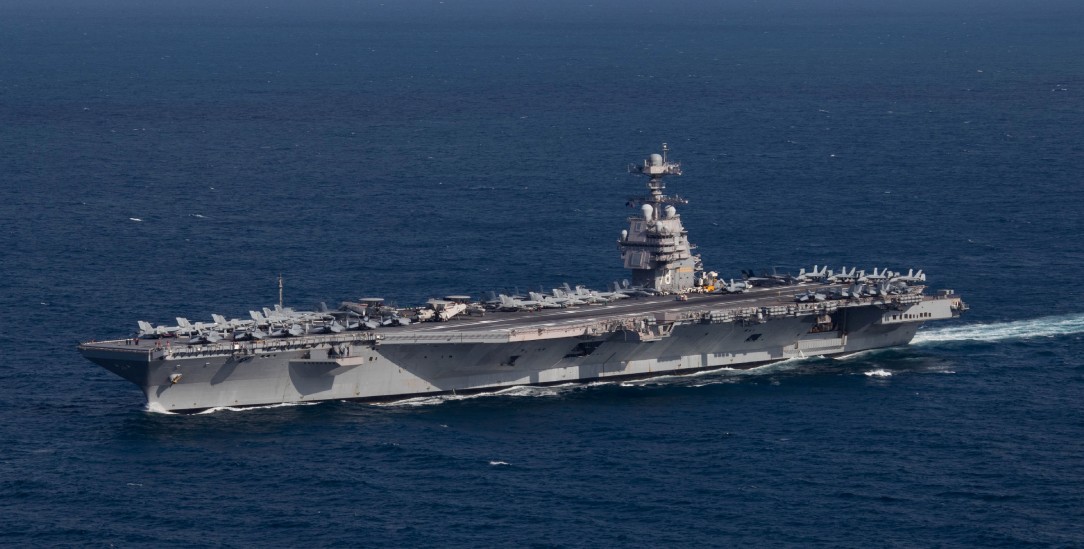 Die USA haben den größten Flugzeugträger der Welt, U. S. S. Gerald R. Ford, entsandt (Foto: wikipedia)