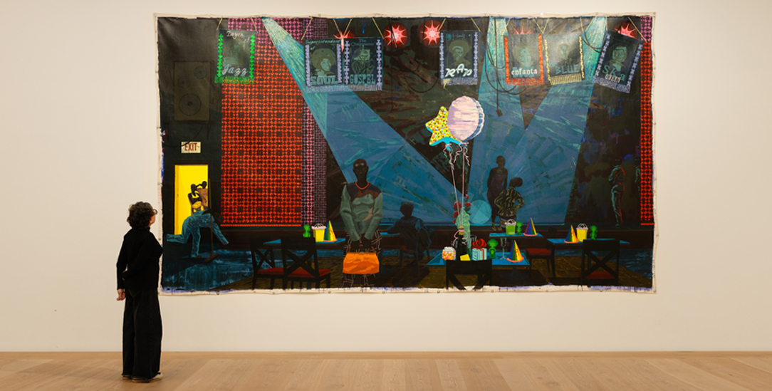 Monumental: Die Gemälde von Kerry James Marshall sind oft mehrere Meter groß. Im Fokus stehen die Lebenserfahrungen Schwarzer Menschen. (Foto: © Kerry James Marshall, Foto: Franca Candrian, Kunsthaus Zürich)