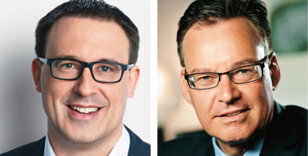 Mieten staatlich begrenzen? Sören Bartol (links) sagt: »Ja!« Axel Gadeschko (rechts) findet: »Nein!« Und Ihre Meinung? Nehmen Sie teil an unserer aktuellen Online-Umfrage. (Fotos: Pressebild SPD/Knoll; Presebild/GDW/Urban Ruths)