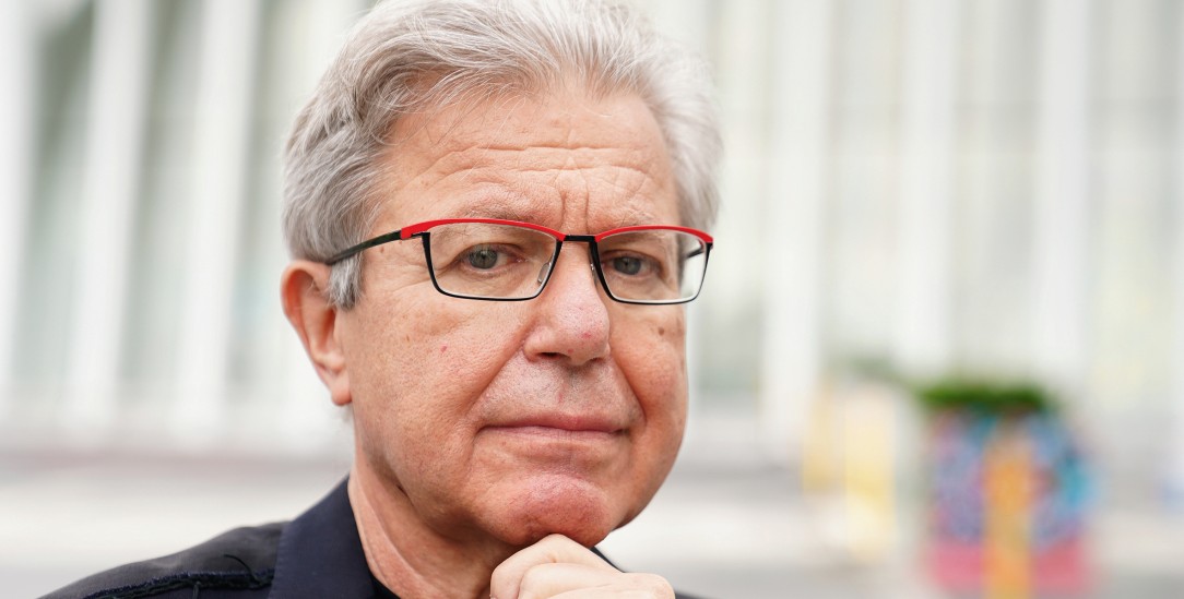Architect Daniel Libeskind poses for a portrait at the 9/11 Memorial site in the Manhattan borough of New York City, New York, U.S., August 31, 2020. Picture taken August 31, 2020. REUTERS/Carlo Allegri