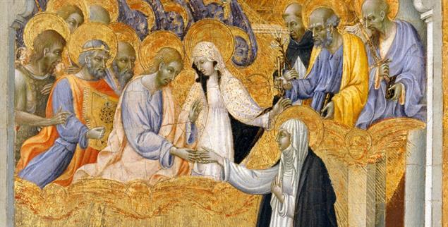 Gottesliebe einer Mystikerin: Giovanni di Paolo (1403-1482), malte die »heilige Hochzeit« der Katharina von Siena (Foto: wikipedia)