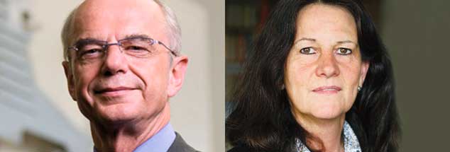 Brauchen wir eine Wahlpflicht? Christian Weber (links) und Bettina Röder (rechts) streiten sich darüber. (Fotos: Pressebild Bürgerschaft Bremen; Pramme)