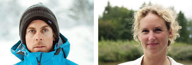 Darf man noch Ski fahren? Ein Streitthema unter ökologisch denkenden Wintersport-Fans. Sten Smola (links) sagt: "Ja!" Martina von Münchhausen (rechts) sagt: "Nein!" (Fotos: privat)