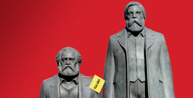 Wenn sie wüssten, was aus ihren Ideen geworden ist: Marx- und Engels-Statuen in Berlin (Foto: pa/Gambarini)