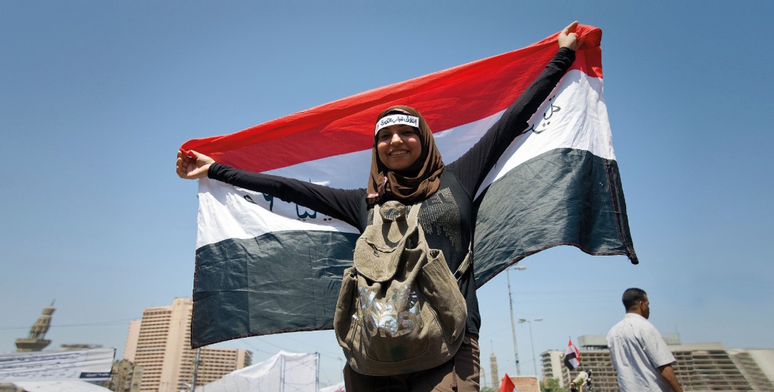  An den Protesten vor zehn Jahren in der Arabischen Welt beteiligten sich viele Frauen. Sie forderten Mitsprache und Respekt ein. (Foto: Claudia Wiens/Alamy Stock Photo)