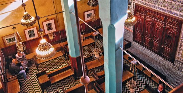 Die Ibn-Danan-Synagoge, mitten in der Altstadt von Fez (Foto: alamy / NurPhoto SRL)