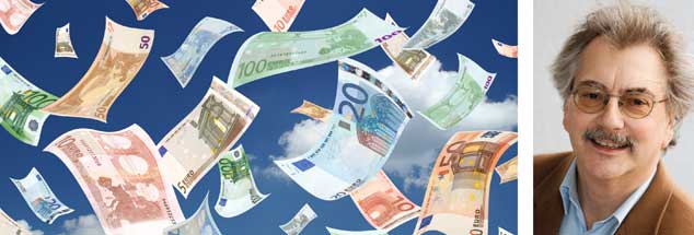 Geld im Überfluss? Das gibt es, ein Teil der Bevölkerung in Deutschland hat ein Vermögen von 5200 Milliarden Euro angehäuft, während ein weiterer großer Teil hingegen Schulden hat. Doch das viele Geld ist ein Problem, auch für die, die es haben. Und die Frage ist, wie können auch diejenigen davon profitieren, die wenig besitzen? (Foto: thinkstock/gettyimages/Artem Samokhvalov)