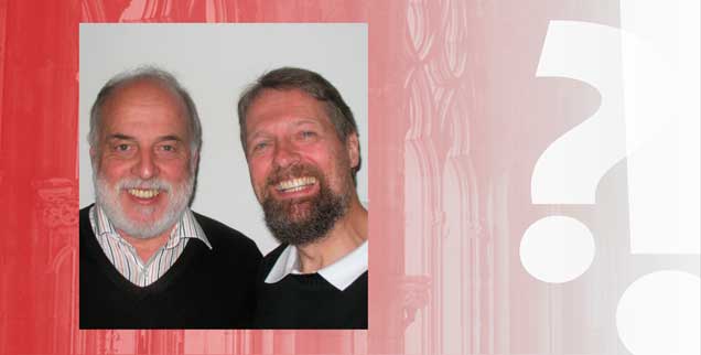 Der katholische Priester Peter Kollas (links) und sein evangelischer Kollege Björn Heymer verstehen sich persönlich gut, ihre beiden Gemeinden arbeiten eng zusammen (Foto:Dobstadt)