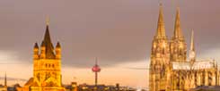 Goldenes Köln: Die katholische Kirche ist wohl eine der reichsten Institutionen in der ganzen Stadt. Das Erzbistum ist aber auch im deutschen Bistumsvergleich »on top«. (Foto: pa/Chromorange/Walter G. Allgöwer)
