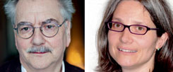 Sollte es eine soziale Dienstpflicht für alle geben? Wolfgang Kessler (links) sagt: »Ja!« Andrea Teupke (rechts) sagt: »Nein!« (Fotos: Publik-Forum)