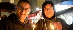 Gelöste Stimmung beim Katholikentag (hier in Regensburg 2014): So ist es üblich. Das tut aber der oft scharfen Auseinandersetzung auf Podien keinen Abbruch. In Leipzig feiert die Veranstaltung Ende Mai ihren 100. Geburtstag - tief im Säkularismus. (Foto: KNA/Oppitz)
.