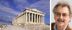 Die Akropolis, Wahrzeichen Griechenlands: Das unter Schulden stöhnende Land kann nur durch einen Schuldenschnitt wieder auf die Beine kommen, meint Publik-Forum-Chefredakteur Wolfgang Kessler (rechts). (Foto: pa/AGF Creative/Wojtek Buss)